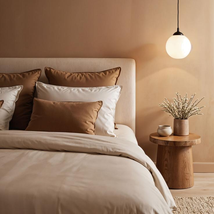 Chambre à coucher Japandi