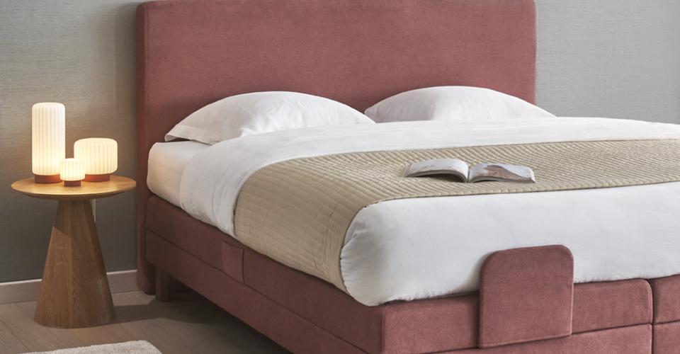 Boxspring Beka<sup>®</sup> en tissu Future Blossom